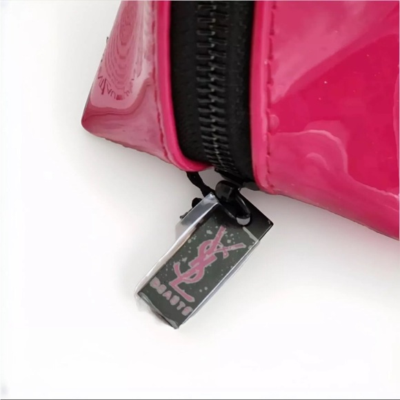 YSL Cosmetic Pouch Makeup Bag HOT PINK NEW AUTHENTIC FAST SHIP - Picture 2 of 5